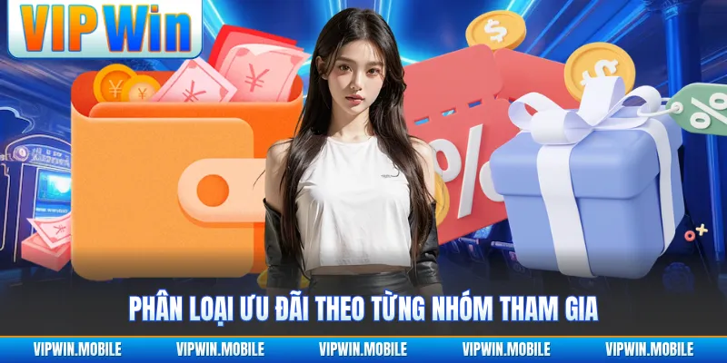 Phân loại ưu đãi theo từng nhóm tham gia